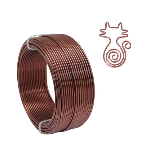 90 Feet Bendable Aluminum Craft Wire 2mm Metal Wire for Sculpting Bonsai Training Doll Skeletons DIY Jewelry Making Armature Making Wire Weaving (Bronze) - color: Bronze
