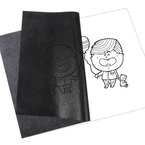 Selizo 100 Sheets Black Carbon Transfer Tracing Paper for Wood, Paper, Canvas and Other Art Surfaces (9 x 13 Inches) - size: 9x13in