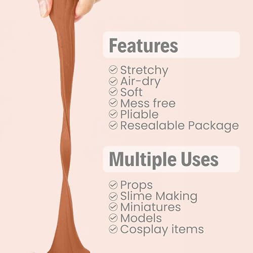 BOHS Foam Clay, Chocolate Brown Air Dry Modeling Clay, 1.1 lb - color: Chocolate, size: 500 g