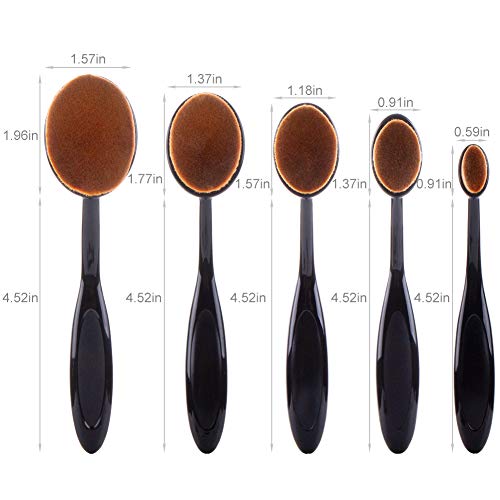 UNIMEIX 5 Pack Blending Brush for Card Making Crafting Ink Blender Brushes Set Tool Paper Background Brush Drawing Scrapbooking & Stamping Supplies (Brown) - color: Brown, size: 5 Pack Brush with square holder
