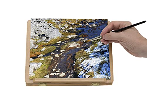 Creative Mark Tao Bamboo Painting Desk Easel and Drawing Stand - Durable Design with Adjustable Angles Lightweight Art Easel for Drawing and Painting - Natural Finish- Ideal for Artist