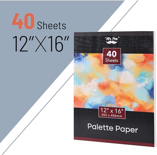 Mr. Pen- Disposable Paint Palette Paper Paint Pad, 12"x16", 40 Sheets - size: 12" x 16", 1 Pack