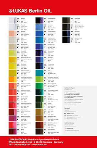 Lukas Berlin Pro Artists Water Mixable Oil Paint Set of 6 (20mL) Starter Set of 6-20 ml Tubes, Water Soluble Oil Paints, Smooth Consistency with Beeswax, Lightfast Pigments, Quick Drying, Easy - color: Starter Set of 6 - 20 ml Tubes, size: 4.05 Fl Oz (Pac