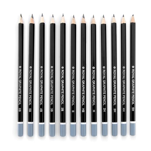 Royal & Langnickel SPEN-12 Essentials Sketching Pencil Set, 12-Piece - size: 12 Count (Pack of 1)