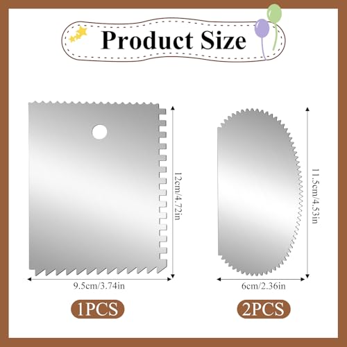 Yuomeaz 3 Pcs Metal Pottery Ribs, Stainless Steel Rib for Pottery, Serrated Rib Ceramics Tools, Serrated Clay Scraper for Potterys Sculpture
