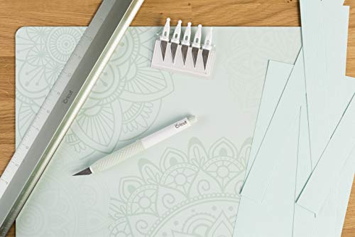 Cricut TrueControl Knife Kit - Precision Craft Knife for Art, Scrapbooking & DIY Projects - 5 Spare Blades - Mint - color: Mint, style: Craft Knife