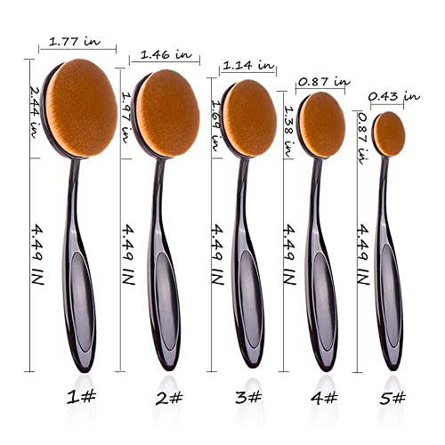 UNIMEIX 5 Pack Blending Brush for Card Making Crafting Ink Blender Brushes Set Tool Paper Background Brush Drawing Scrapbooking & Stamping Supplies - color: Brown, size: 5 Pack Brush