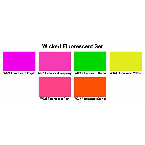 Createx Wicked Colors Fluorescent Set Airbrush Paint Water Based 6 * 2oz W103