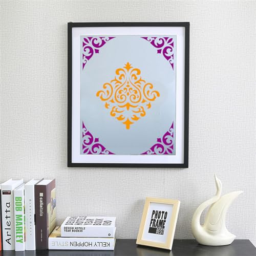 16Pcs (6 x 6 Inch) Reusable Stencils, Mandala Stencils Mandala Dot Painting Templates Stencil for DIY Painting Art Scrapbook, White