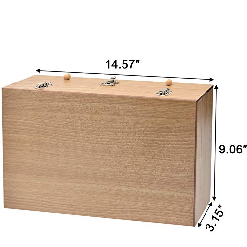 Sunnyglade 145 Piece Deluxe Art Set Wooden Art Box & Drawing Kit Tan - color: Tan