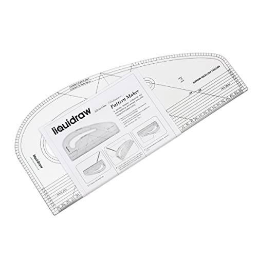 Liquidraw Pattern Maker Ruler - 43 x 19 cm (16.9" x 7.5") | Multipurpose Bevelled Edge Metric Tool for Measuring, Sewing, Cutting & Drafting | Ruler for Dressmaking, Tailoring & Fashion Design - style: Pattern Maker