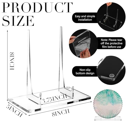 Jetec Acrylic Book Stand Clear Easel Stand for Display, 8 x 5 x 8 Inch - size: 8 x 5 x 8 Inch