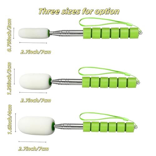 42" Sponge on a Stick for Pottery, 6 Detachable Sponge Heads, Telescoping Ceramic Tool for Removing Water & Shaping Tall/Narrow Vessels, Green Artist Pottery Tool (2 Stick) - color: 2 Green