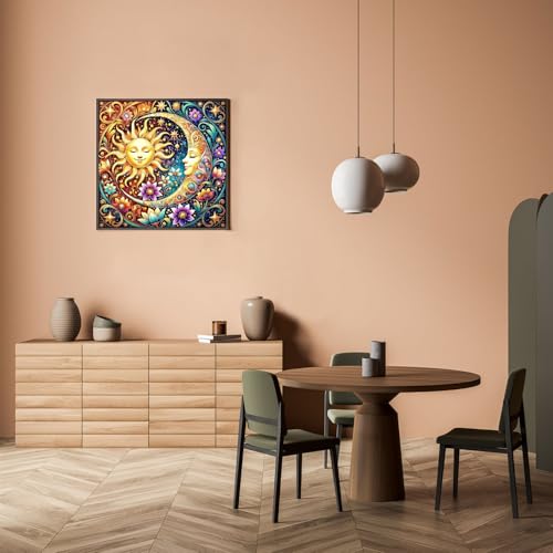 Sun and Moon Diamond Art Kits for Adults, Flowers 5D Diamond Painting Kits - color: CM063