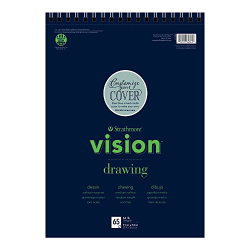 Strathmore (643-61 Vision Drawing Pad, 11" x 14", White, 65 Sheets - size: 11x14, style: Drawing