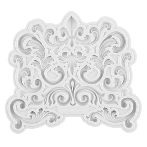 Baroque Polymer Clay Molds Baroque Scroll Relief Silicone Mold | Filigree Mold DIY Crafts Epoxy Resin Casting Polymer Clay Tools Craft Air Dry Jewelry Making - color: Style M