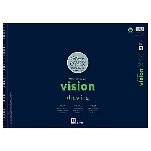 Strathmore (643-68 Vision Drawing Pad, 18" x 24", 35 Sheets - size: 18x24, style: Drawing