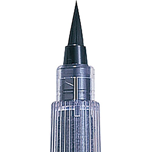 Kuretake Fude Brush Pen (No.22), Medium tip marker, Black Ink Refillable, for Calligraphy, Manga, Drawing, Professional, Artist, Made in Japan - style: Medium(N0.22)