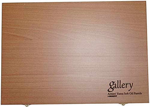 MUNGYO Gallery Professional 72-Color Soft Oil Pastel Set | Superior Blendability, Elegant Wooden Case