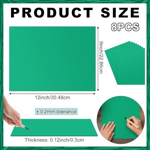 Yeaqee 8 Pcs 9 x 12 Inch Linoleum Blocks for Printmaking, Green - color: Green, size: 9 x 12 Inch