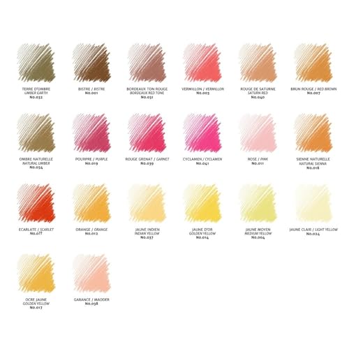 Conté à Paris 48 Count Assorted Pastel Pencils | Highly Pigmented Lead, Unique Velvety Finish, Ideal for Portraits, Life Drawing & General Silhouette Work, Blendable - style: 48 Count - Assorted