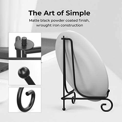 TR-LIFE 4 Pack Plate Stands for Display - 10 Inch Plate Holder Display Stand + Metal Easel Stand for Picture Frame, Decorative Plates, Book, Photo, Collectibles (4 Pack) - size: 10 Inch(4pcs)
