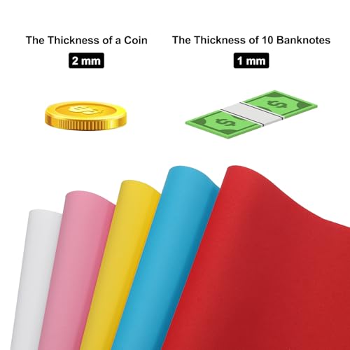 MECCANIXITY EVA Foam Sheets Light Green 19.7 Inch x 17.7 Inch 0.8mm Thick Crafts Foam Sheets for Costumes, Arts and Crafts Projects Pack of 5 - color: Light Green, size: 19.7 x 17.7 x 0.03 in