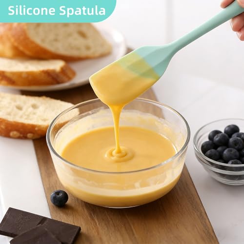 4 Pcs Silicone Spatula Set, Small Rubber Spatulas Silicone Heat Resistant Kitchen Tools for Flexible and Suitable for Kitchen Baking, Cooking, Stirring, and Scraping Seamless One Piece Design (4)
