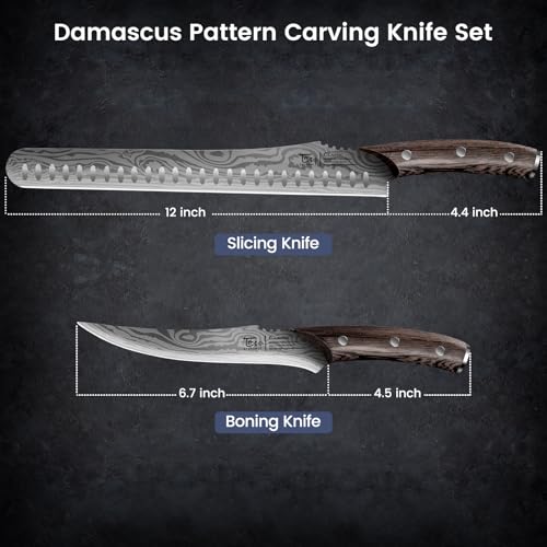 SYOKAMI Brisket Slicing Knife Set, Carving & Boning Knife for Meat & Turkey - size: 2 PCS Set