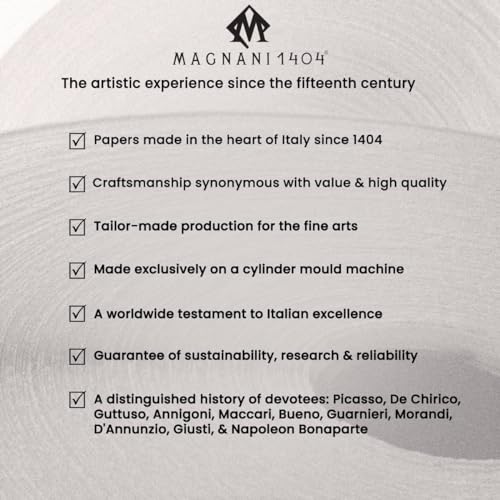 Magnani Watercolour Paper Pad, Fine Grain, 300 g/m, 100% Cotton, Round Screen Paper (18 x 26 cm) - size: 18 x 26 cm