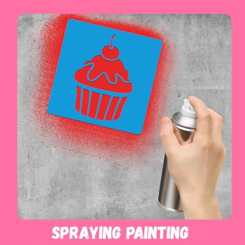 24 Pcs Stencils for Kids Girl Themed Outside Sidewalk Chalk Stencils 8" - size: Girl 8 Inch