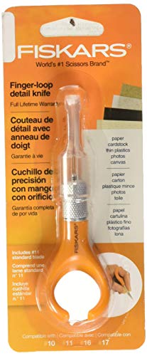 Fiskars 163050-1001 Fingertip Craft Knife, 7 Inch, Orange - style: Knife