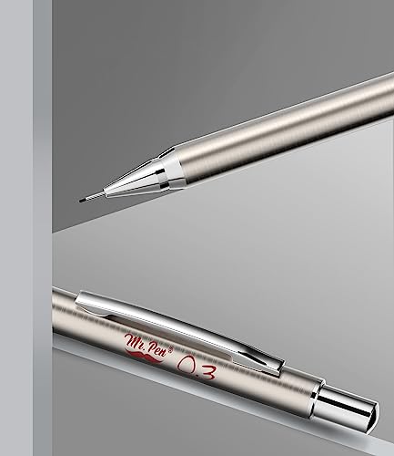 Mr. Pen- Metal Mechanical Pencil Set with Lead Refills & Erasers, 2 Pack - style: 0.3mm