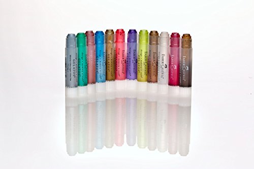 Faber-Castell Gelatos Colors Set, Metallics - Water Soluble Pigment Crayons - style: Metallics
