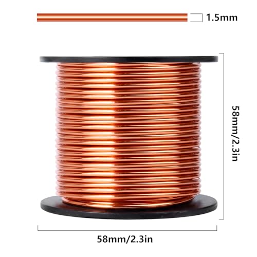 75FT 16 Gauge Bendable Copper Aluminum Craft Wire for Jewelry Making Craft | 1.5mm Thick Soft Metal Sculpting Aluminum Armature Wire Roll Bulk for DIY Craft - color: Copper, size: 16 Gauge