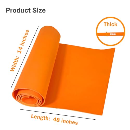 EVA Foam Roll | High Density 85kg/m3 | 2mm Thick | 48"x14" | Ideal for Cosplay, Crafts, DIY Projects (Orange 1pc) - color: Orange 1pc