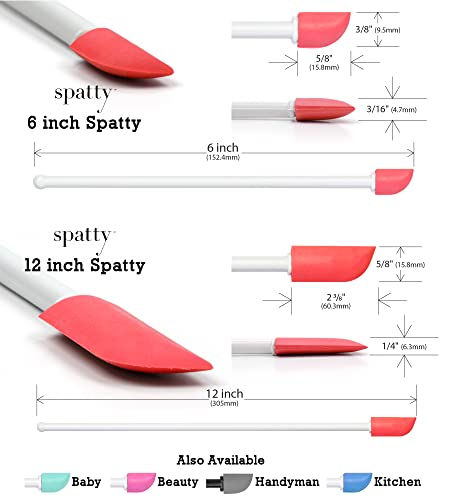 Spatty Daddy Red 6 & 12 Inch Craft Spatula Set, Glue & Paint Scraper | Spreads Glue, Mixes Paint and Scrapes Craft Supplies in Two Sizes - Crafter Stocking Stuffer Set