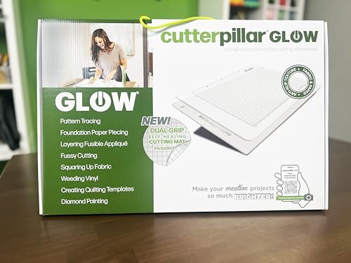 Cutterpillar Glow Classic Light board — LED Light Board & Cutting Mat — 13"×19" — 4 Brightness Levels, Non-Slip, Self-Healing & Magnetic Compatibility — For Quilting, Sewing, Tracing & Paper Crafts - style: Glow Classic
