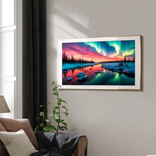 SparkGlow Northern Lights Diamond Art Painting Kits for Adults Large Size | 5D Large Landscape Diamond Painting Kits for Beginners, Full Round Drill, Gem Art Kits for Wall Decor Gift 27.5 X 15.7 Inch - color: Landscape 015