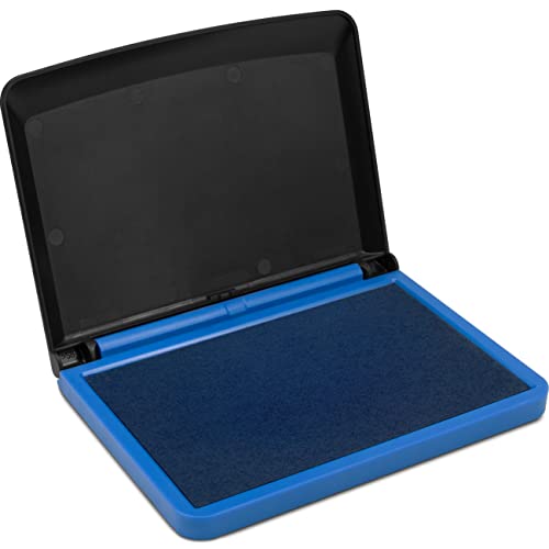 MaxMark Large Blue Stamp Pad - 2-3/4" by 4-1/4" - Premium Quality Felt Pad - color: Blue, size: 2-3/4" by 4-1/4"