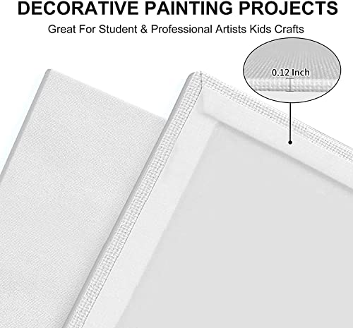 Artkey Canvas for Painting 12x12 Inch 12-Pack, 10 oz Primed 100% Cotton White Blank Canvases Boards for Painting, Art Supplies Paint Canvas Panels for Acrylic Oil Watercolor Tempera Paints - size: 12"x12", style: 12-Pack