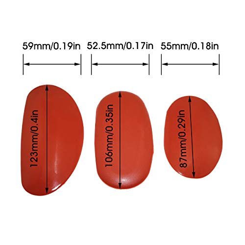 MEETOOT Clay Rubber Three Piece Set Soft Mud Tools Rib for Pottery and Clay Artists Casting Clay on Wheels, Hand-Built or Engraved