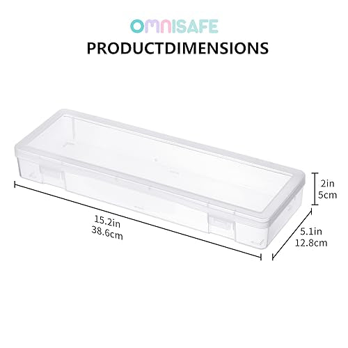 6 Pack Large Plastic Hobby Art Craft Organizer,Storage Containers | Stackable Design, Clear, Latching Lid, High-Grade Material, for Pencil Box, for Crayon - size: Large - 6 Pack