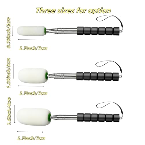 42" Sponge on a Stick for Pottery, 3 Detachable Sponge Heads, Telescoping Ceramic Tool for Removing Water & Shaping Tall/Narrow Vessels, Black Artist Pottery Tool (1 Stick) - color: 1 Black