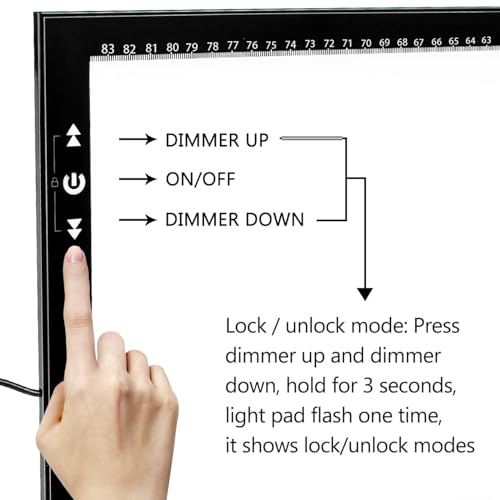 HSK A1 LED Artist tracing Light Box Copy Table, Adjustable High Brightness Light Pad for Tatto Drawing, Sketching, Animation,Diamond Painting Accessories - size: 06 - A1