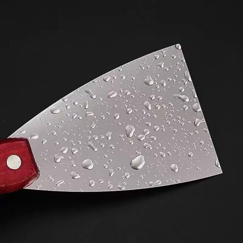 5Pcs 6" Putty Knife Scrapers Stainless steel spatula Tool set,with a comfortable wooden handle,for Scrapering,Drywall Repairs and Spreading,Taping Drywall Wall Painting (6" - 5Pcs) - color: 6" - 5pcs