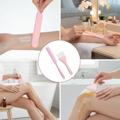 4 PCS Non-Stick Wax Spatulas Set, Silicone Wax Applicator Silicone