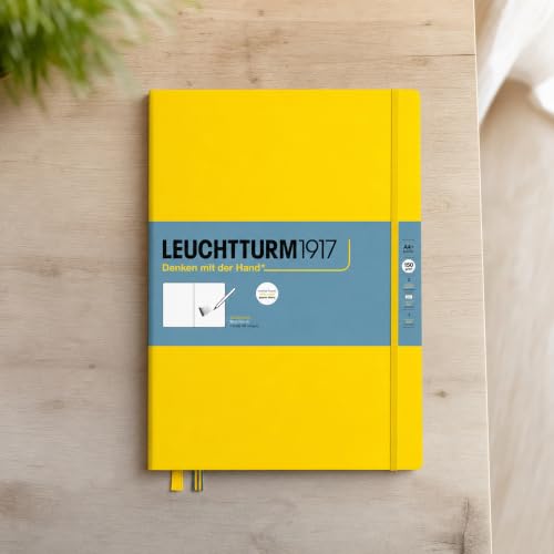 Leuchtturm1917 - Master A4 Hardcover Sketchbook (Lemon) - 112 Pages of 150g/m² Paper - color: Lemon, size: Master (A4+)
