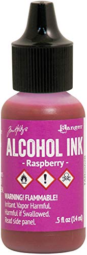 Tim Holtz Alcohol Ink .5oz-Raspberry - color: Raspberry, size: 0.5 fl oz