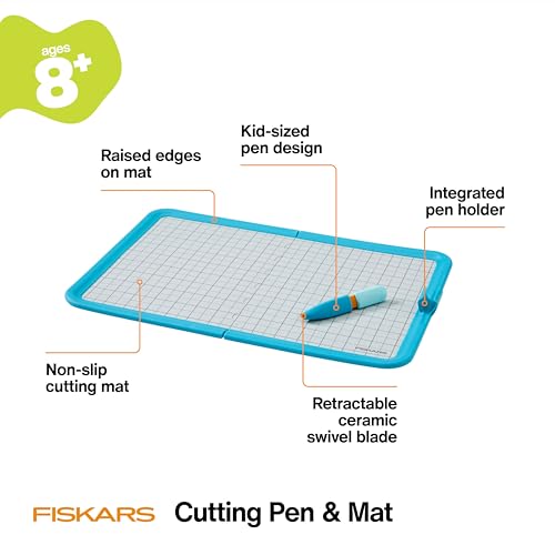 Fiskars Kids Cutting Pen with Foldable Non-Slip Mat - style: Cutting Pen & Mat